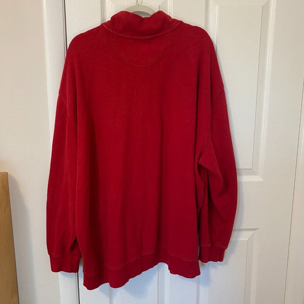 U.S. Polo Assn. Quarter Zip Sweater 100% Cotton Red Men's 2XL - Picture 3 of 11